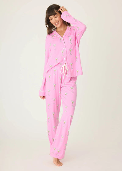Pj Salvage Playful Prints Martini Set Bubble Gum
