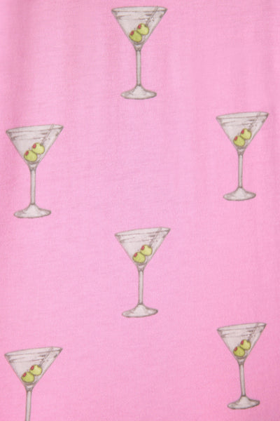 Pj Salvage Playful Prints Martini Set Bubble Gum