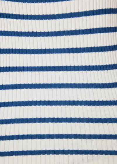 Pj Salvage Seaside Ribbed Striped Short Set Navy