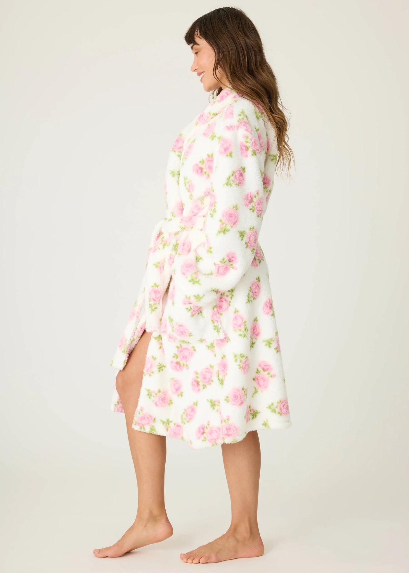 PJ Salvage Let’s Get Cozy Floral Print Robe Ivory