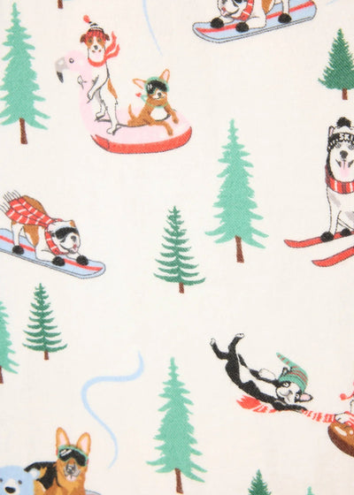 PJ Salvage Sleigh All Day Flannel PJ Set White