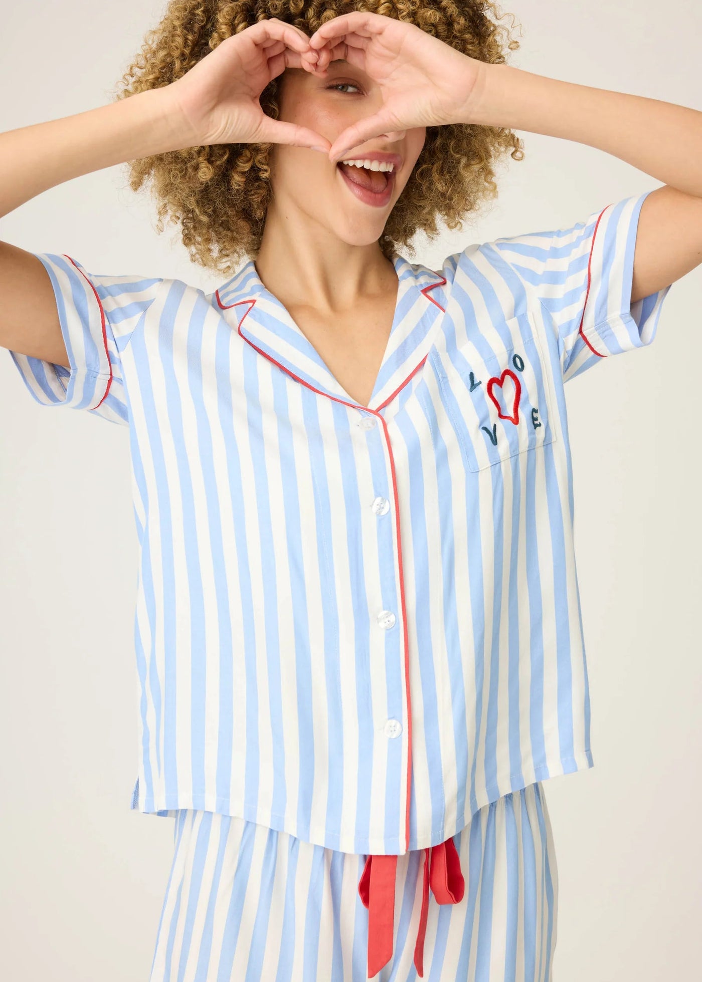 PJ Salvage Lady Luck Striped PJ Short Set