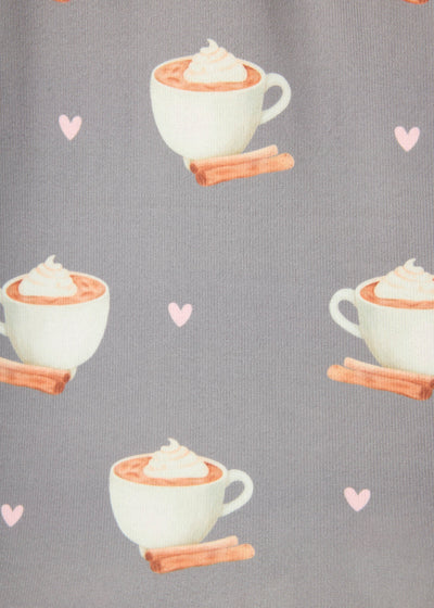 PJ Salvage Love You A Latte Coffee Print PJ Set