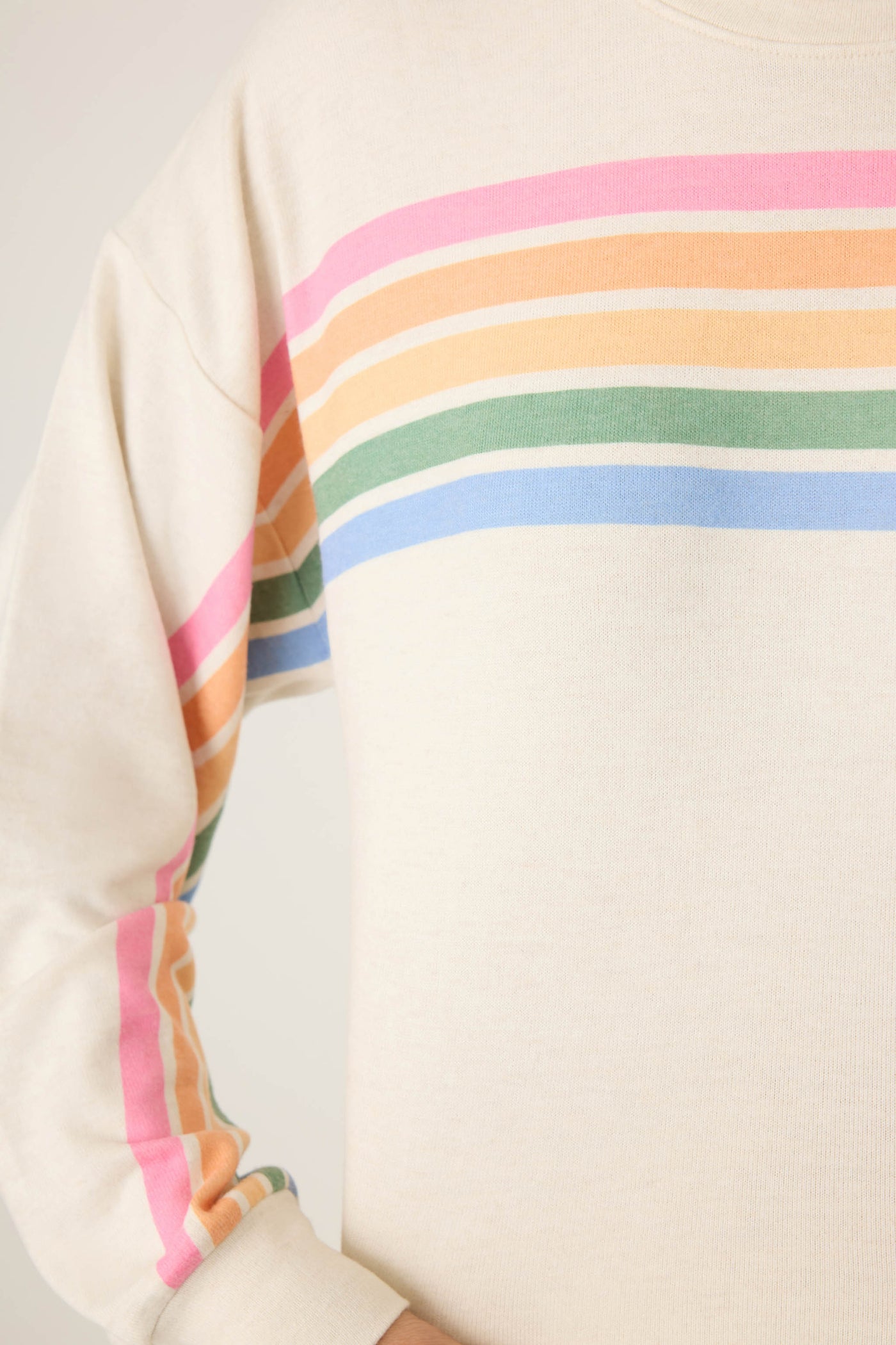 PJ Salvage Over The Rainbow Long Sleeve Top Light Oatmeal