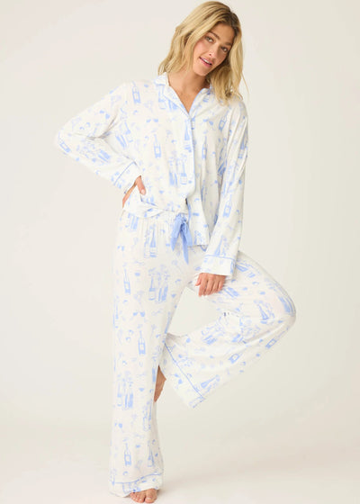 PJ Salvage Parisian Dreams Whimsical Print PJ Set Ivory