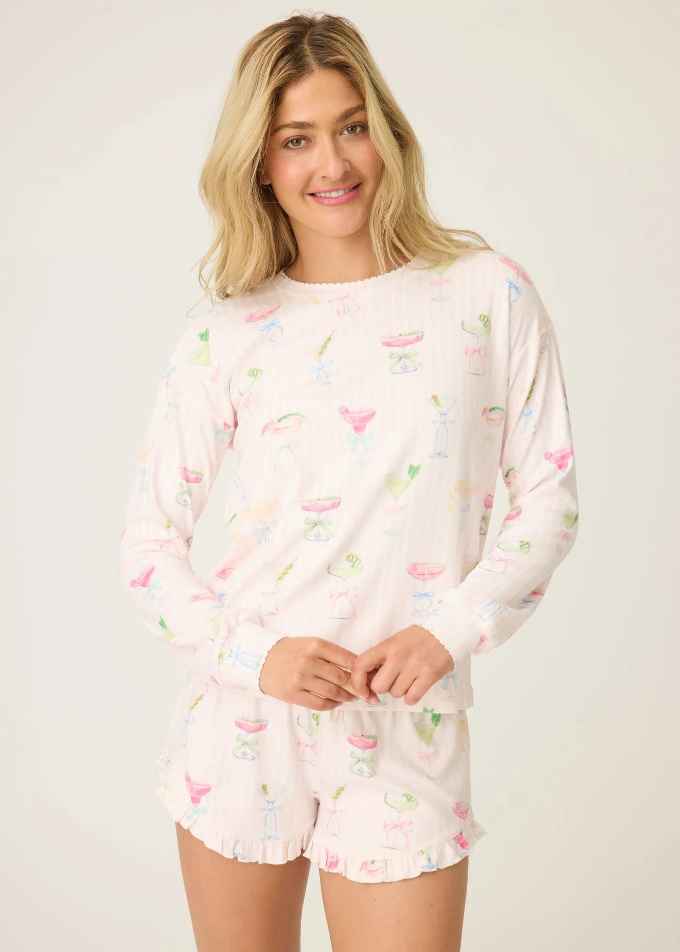 PJ Salvage Pretty Punch Cocktail Print L/S Top