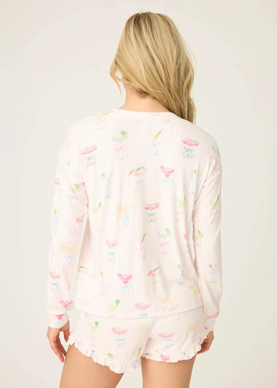PJ Salvage Pretty Punch Cocktail Print L/S Top