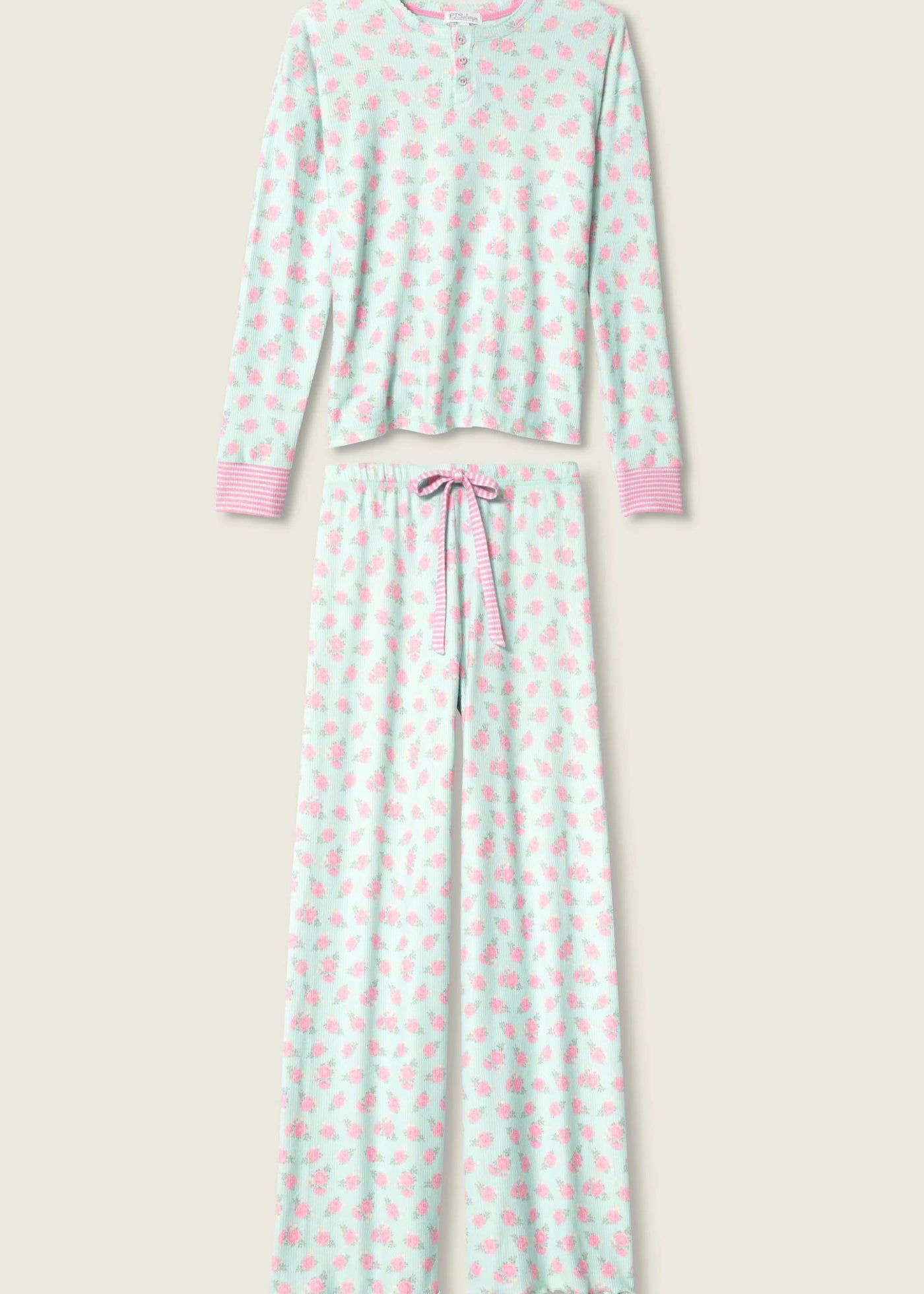 PJ Salvage Secret Garden Floral PJ Set Light Mint