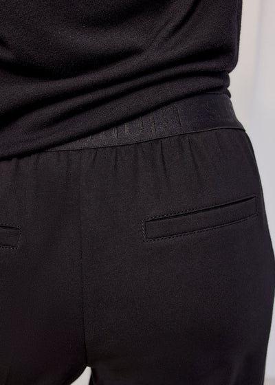 SUMMUM Trousers Boot Cut Ponte Pants Black