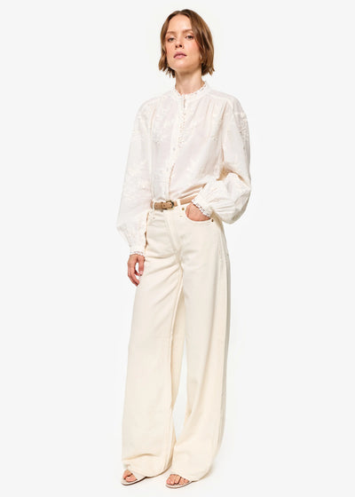 Cami Palmyra Blouse Macadamia