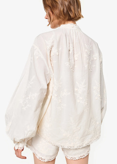 Cami Palmyra Blouse Macadamia