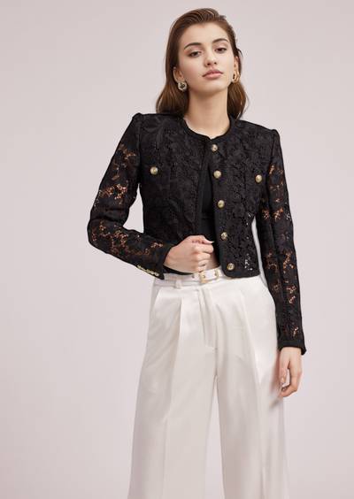 Generation Love Amber Lace Jacket Black
