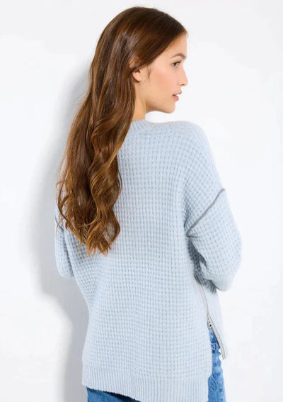 Lisa Todd Stitch Me Sweater - Barely Blue
