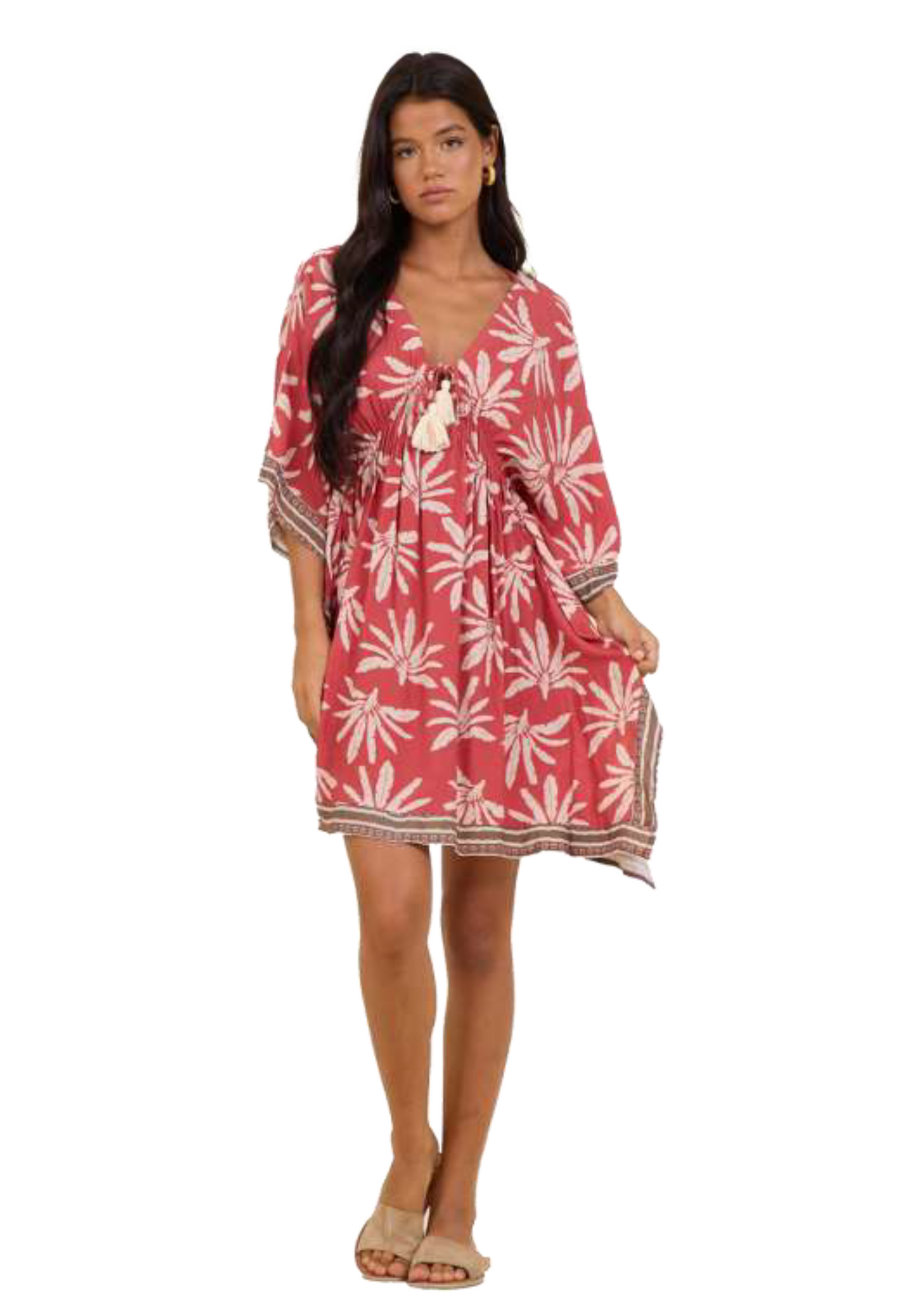Surf Gypsy Red Palm Beach Dress