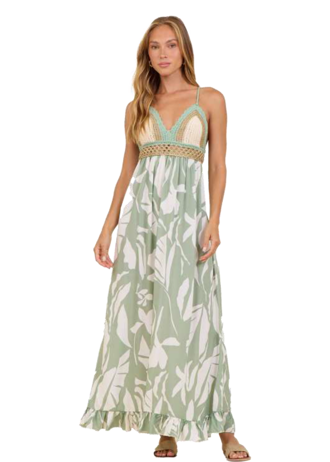 surf gypsy crochet dress SURF GYPSY Crochet Fringe Maxi Dress In Black