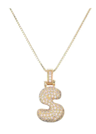 LIVIE Katherine Bubble Letter Necklace