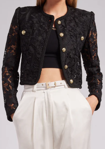Generation Love Amber Lace Jacket Black