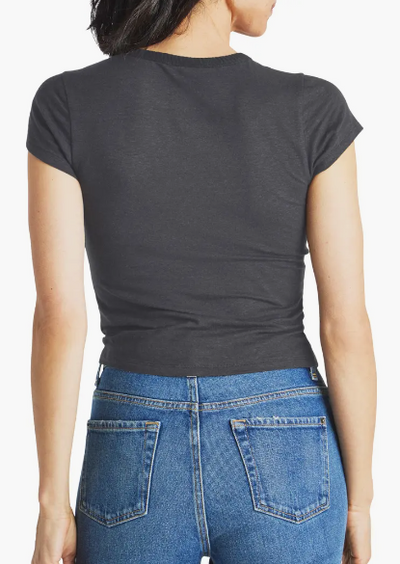 Splendid Candice S/S Crew Tee - Charcoal
