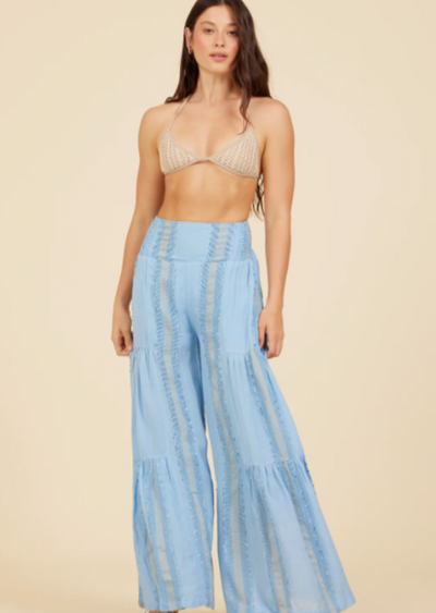 Surf Gypsy Striped Beach Pant - Blue / Gold