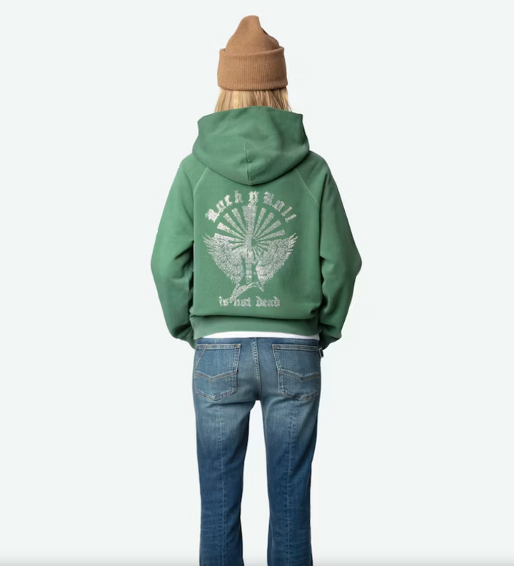 Zadig & Voltaire Georgy Mo Guitar Wings Strass - Coriander – Shop