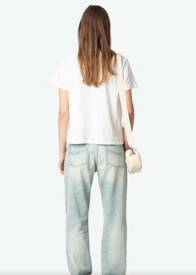 Zadig & Voltaire Alys Big Heart Strass Tee - White