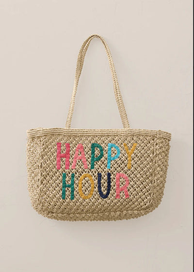 Z Supply Spring Tote Happy Hours Natural