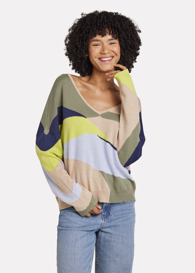 WISPR Abstract Reversible Top Frost Blue/Blueberry