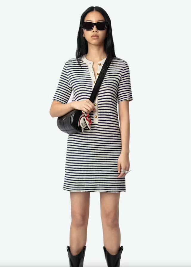 Zadig & Voltaire Tahoe Natural Stripe Knit Dress