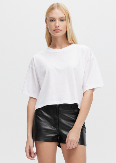 CHRLDR Blair Crop Tee White