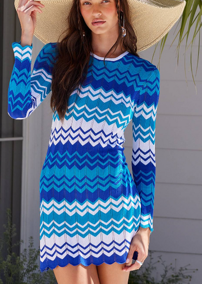 Beach Riot Shea Dress Antibes Chevron