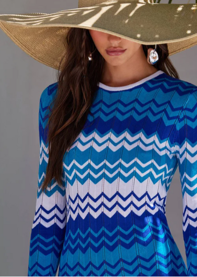 Beach Riot Shea Dress Antibes Chevron