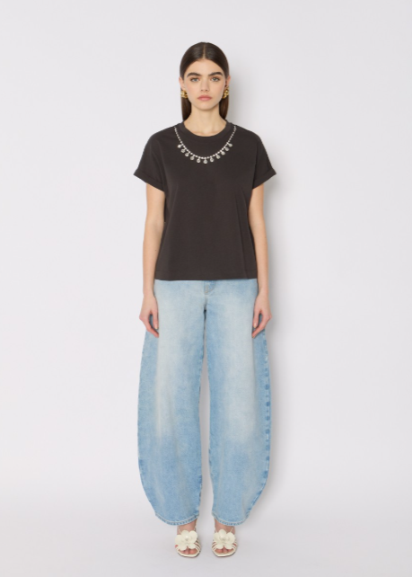 Berenice TEJEWEL T-shirt w/ Elegant Removable Collar