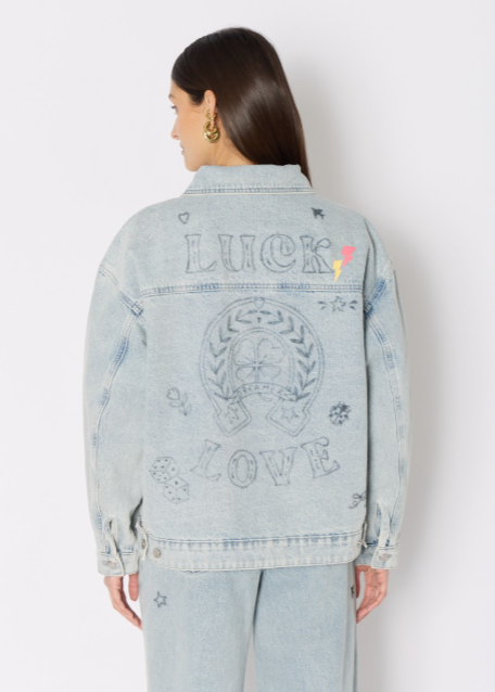 Berenice VIVILUCKY Oversized Denim Jacket w/ Patches