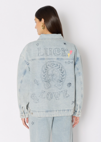 Berenice VIVILUCKY Oversized Denim Jacket w/ Patches