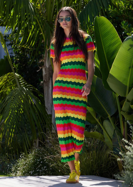 Beach Riot Emory Dress Mango Tango