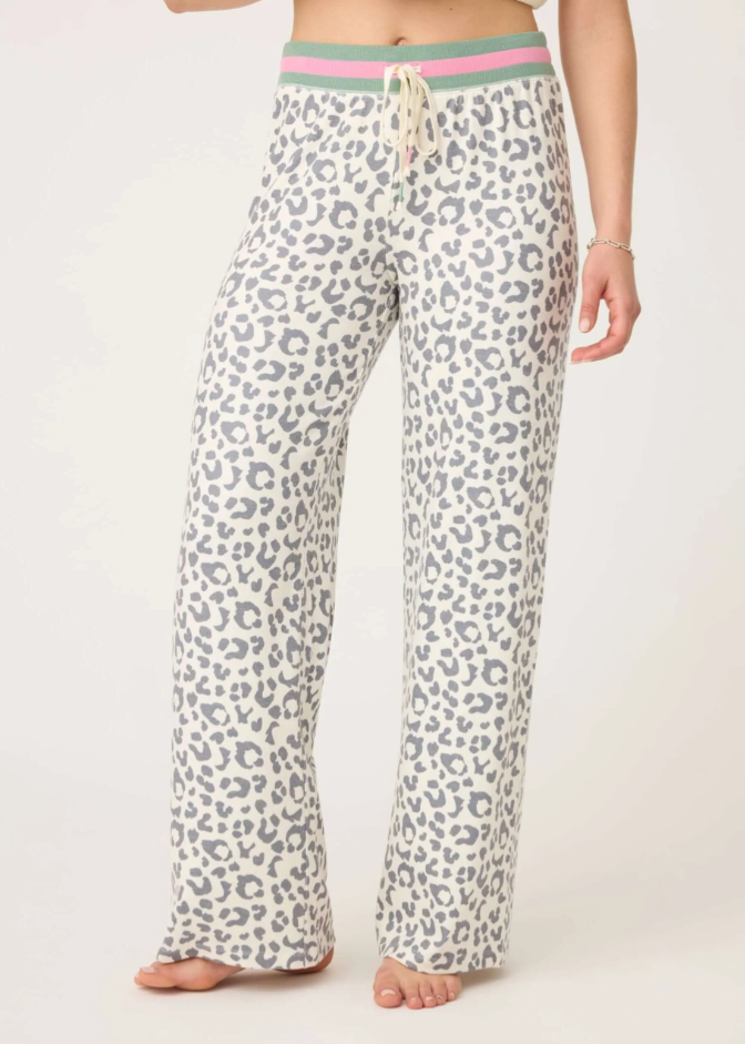 PJ Salvage Life In Leopard Pant Ivory