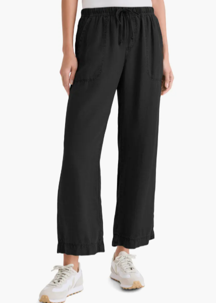 Splendid Angie Crop Wide Leg Pant Black