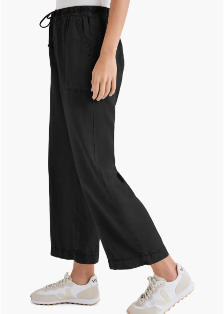 Splendid Angie Crop Wide Leg Pant Black