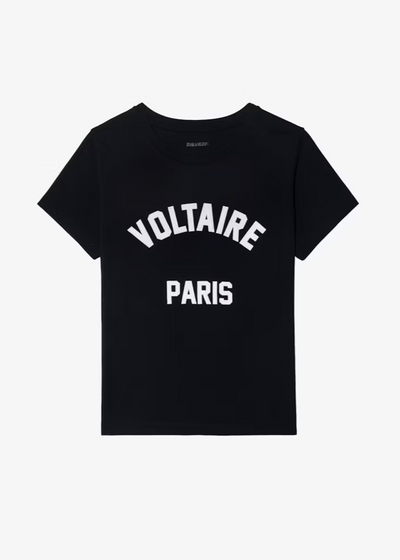 Zadig & Voltaire Alys T-shirt w/ Wording Patch Black