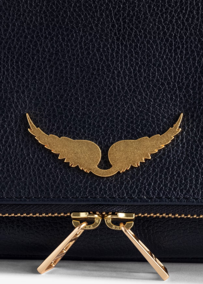 Zadig & Voltaire Rock Clutch Ink/Gold