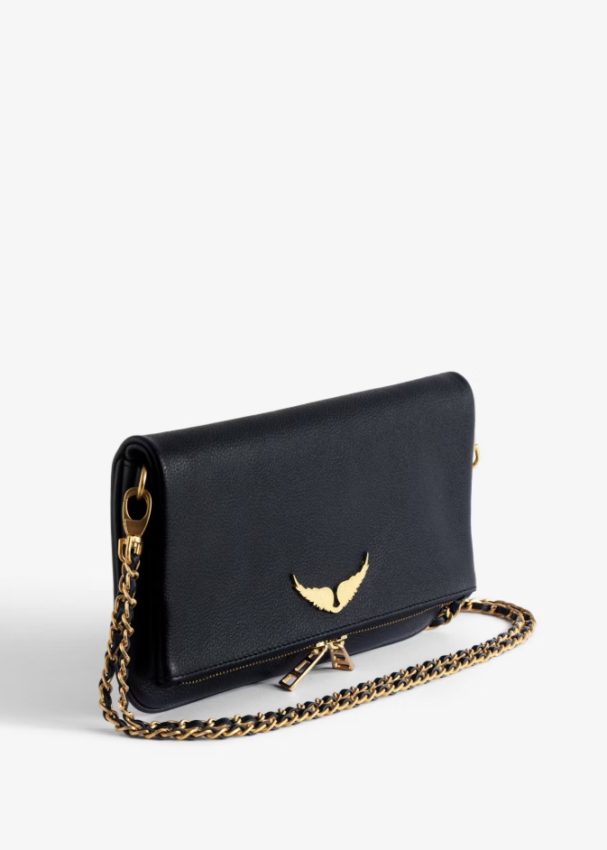 Zadig & Voltaire Rock Clutch Ink/Gold