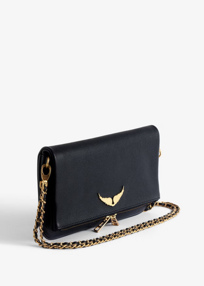 Zadig & Voltaire Rock Clutch Ink/Gold