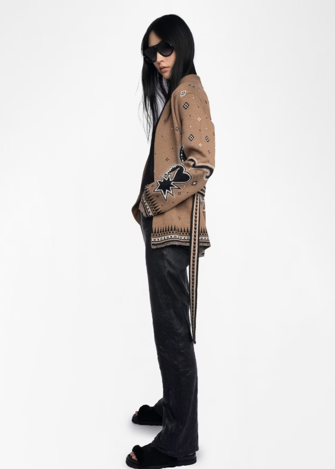 Zadig & Voltaire Kala Wool Cardigan Daim