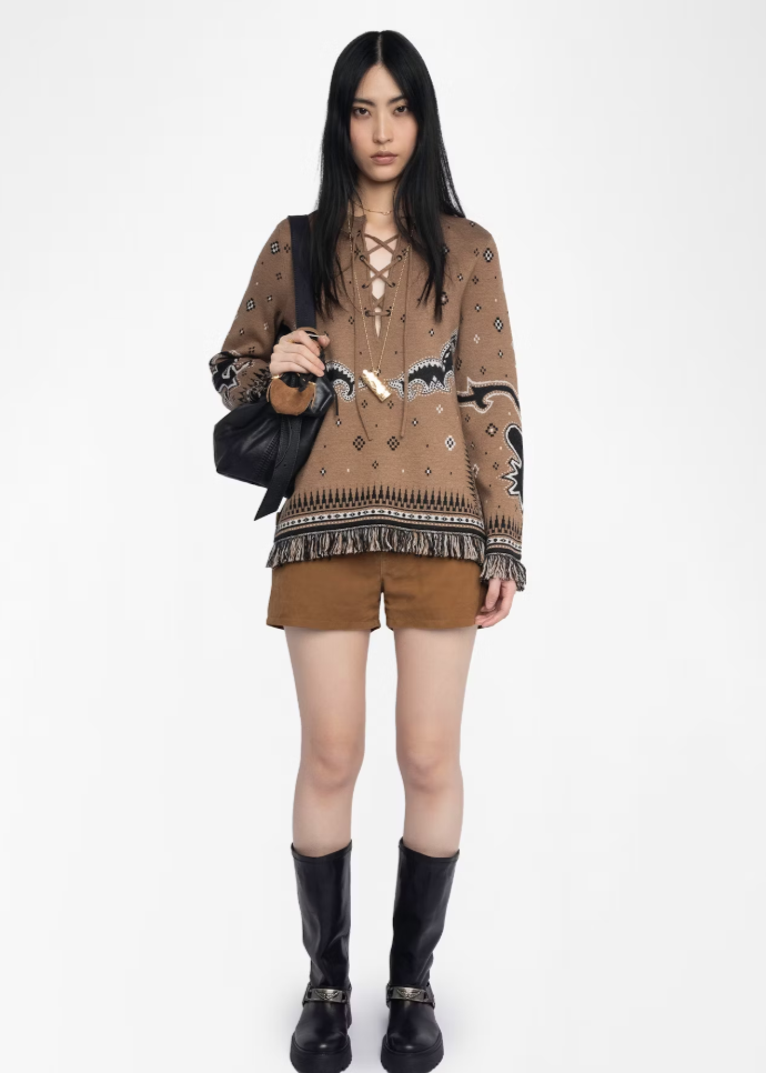 Zadig & Voltaire Leon Wool Sweater Daim