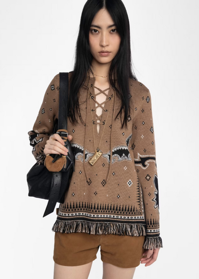 Zadig & Voltaire Leon Wool Sweater Daim