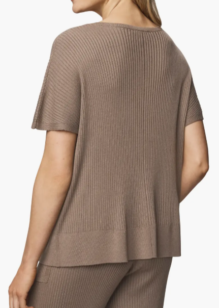 Splendid Georgie V Neck Sweater Brown