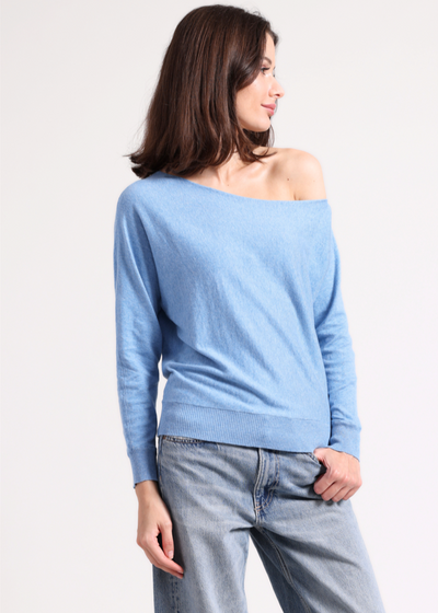 MINNIE ROSE Cotton Off The Shoulder Fresco Blue