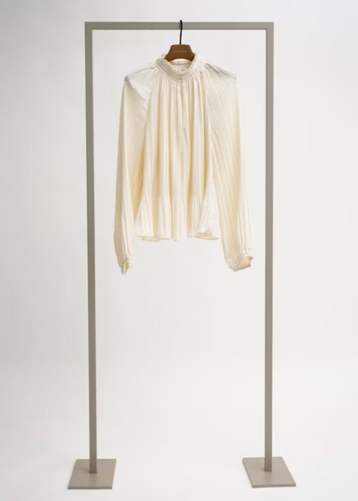 Herzen’s Pleated Ballon Sleeve Blouse Ivory