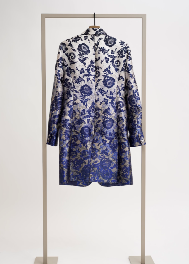 Herzen’s Navy Ombré Floral Long Jacket