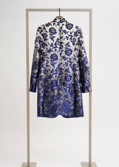 Herzen’s Navy Ombré Floral Long Jacket